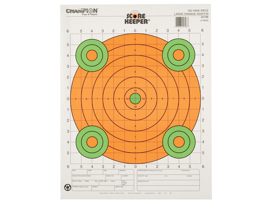 Champion Redfield Style Precision Sight-In Target Pack of 100 for sale online 
