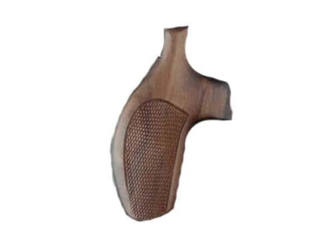 Hogue Fancy Hardwood Grips S&W J-Frame Round Butt Checkered