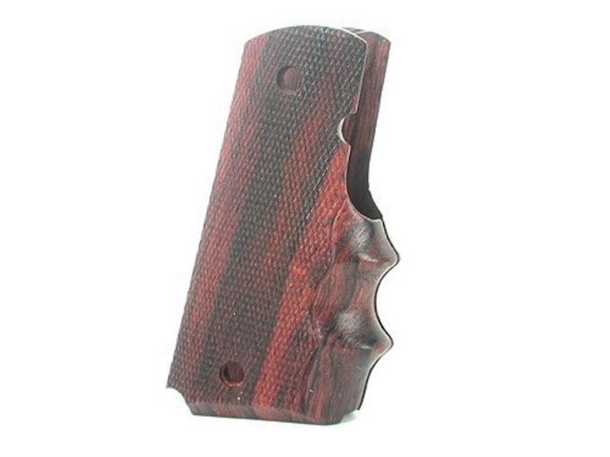 Hogue Fancy Hardwood Grips with Finger Grooves 1911 Government, Commander Checkered