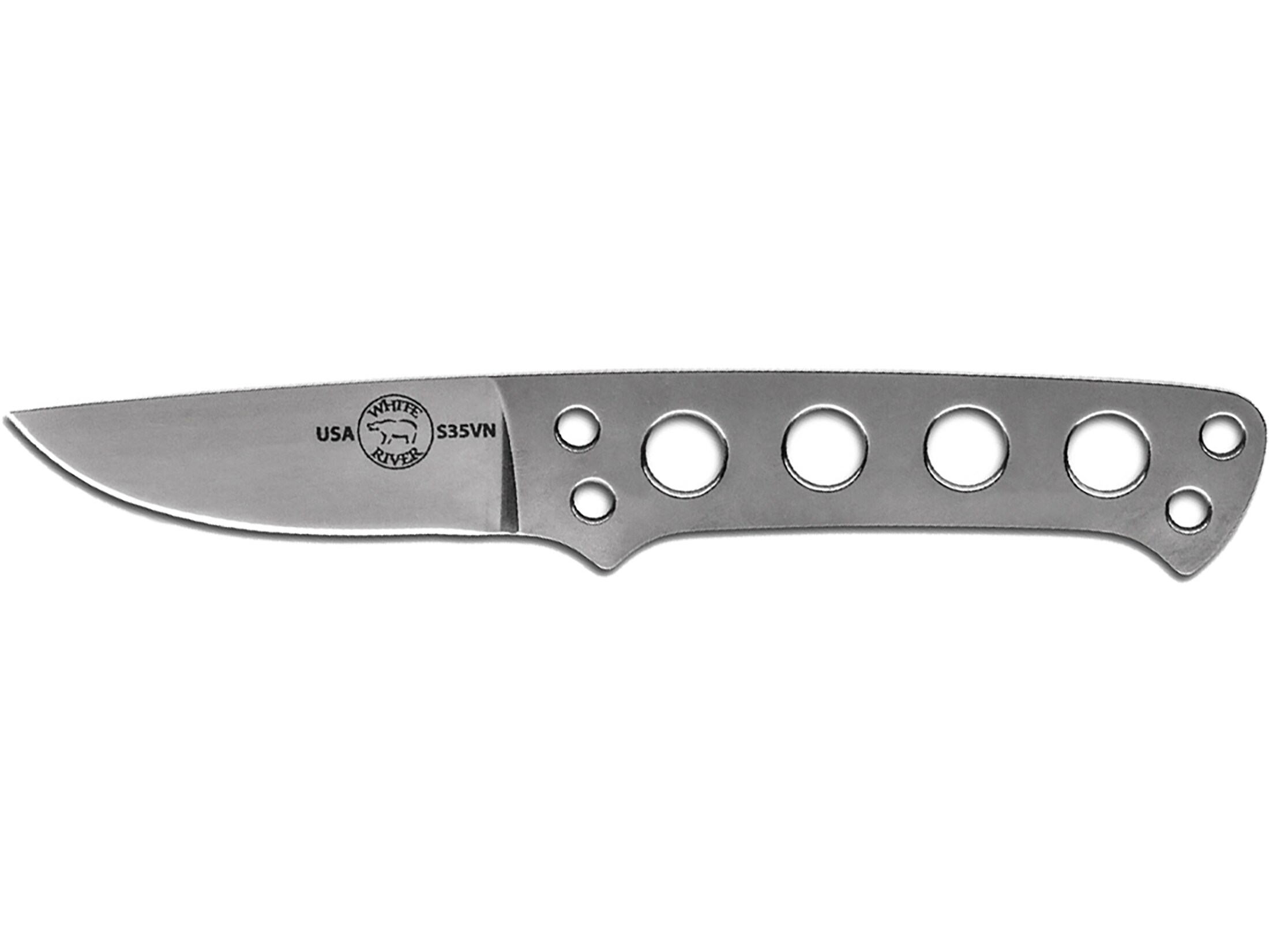 White River Knives Small Game Knife Natural Burlap Micarta hunting knife,  Owen Baker Jr. design