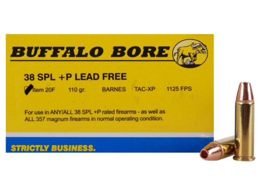Buffalo Bore 38 Special +P Ammo 110 Grain Barnes TAC-XP