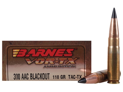 Barnes Vor Tx Ammo 300 Aac Blackout 110 Grain Tac Tx Polymer Tipped