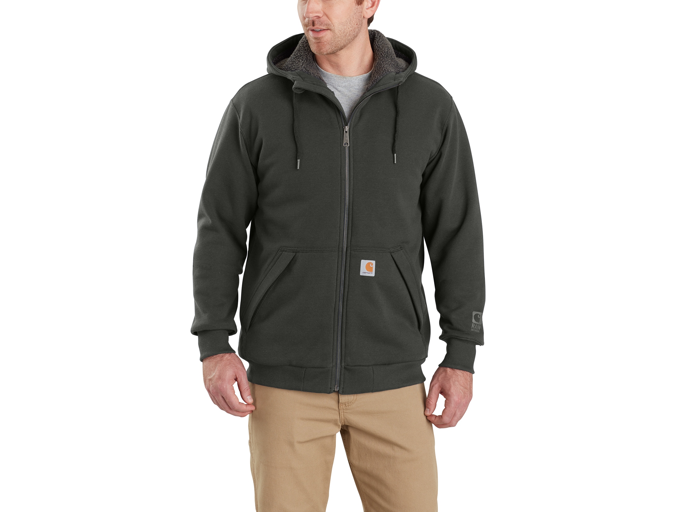 Carhartt men's rain defender rockland sherpa lined best sale hooded sweatshirt