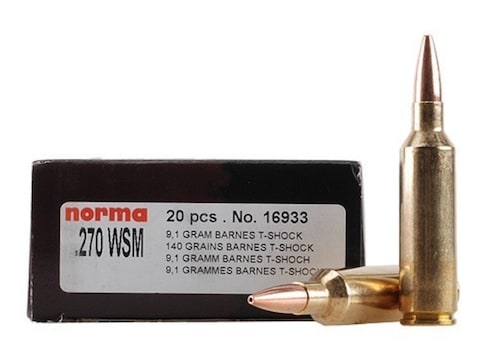 Norma Ammo 270 Winchester Short Mag Wsm 140 Grain Barnes