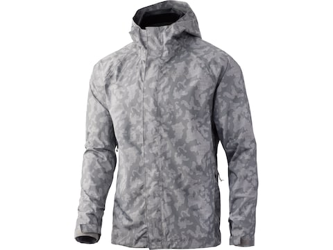 Huk Men's Running Lakes Gunwale Rain Jacket Overcast Gray XL