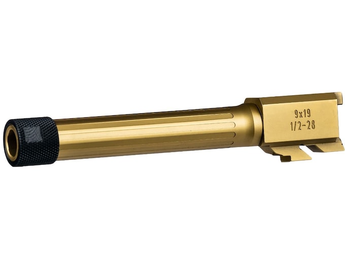 Canik Barrel Compact Size 9mm Luger Fluted Threaded 1/2x28 PVD Gold