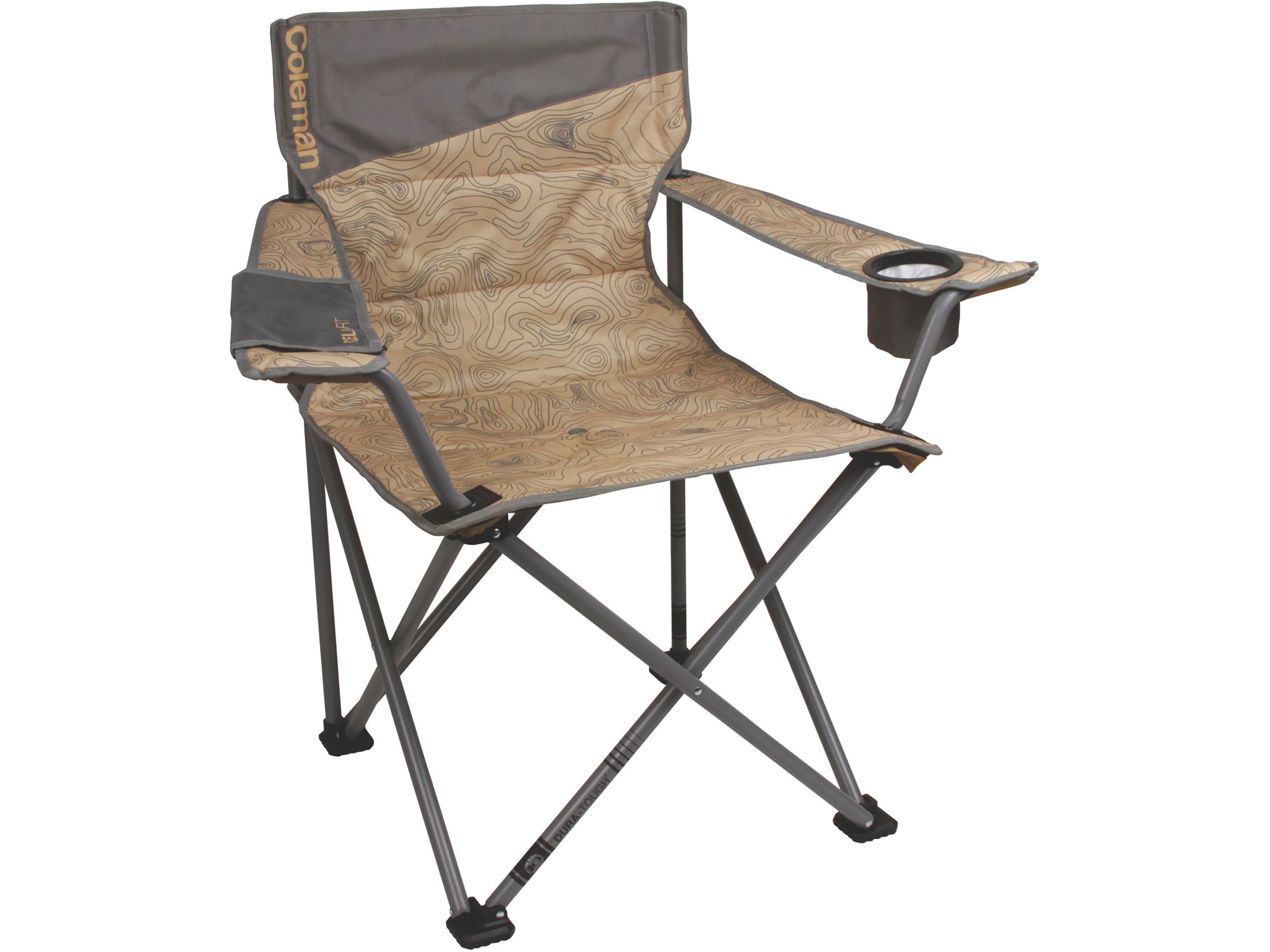 Coleman Big-N-Tall Quad Camping Chair Polyester Steel Tan Brown