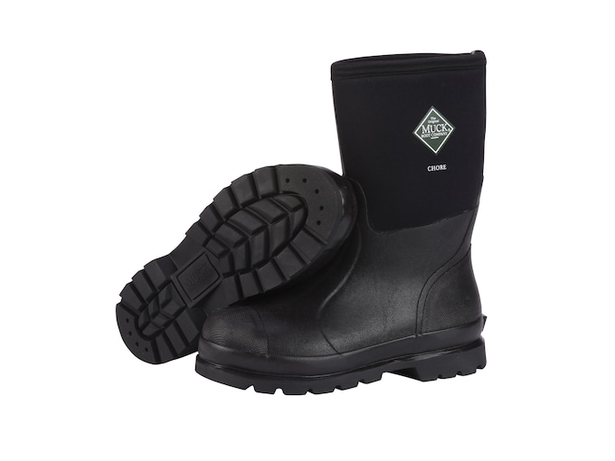 Muck Chore Mid 12 Work Boots Rubber Nylon Black Men's 8 D
