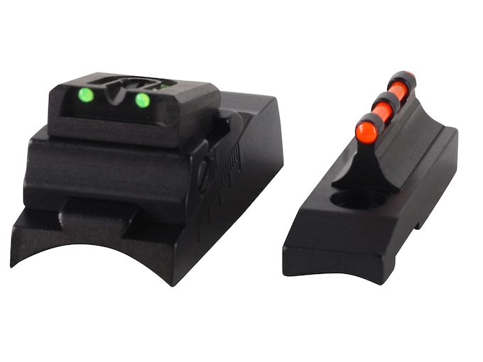 Williams Fire Sight Set CVA with Round Barrel Aluminum Black Fiber Optic Green