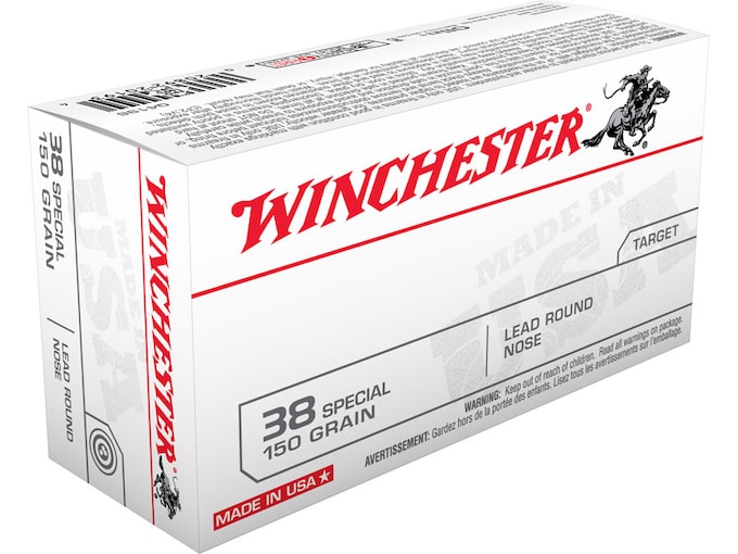 Winchester USA Ammunition 38 Special 150 Grain Lead Round Nose