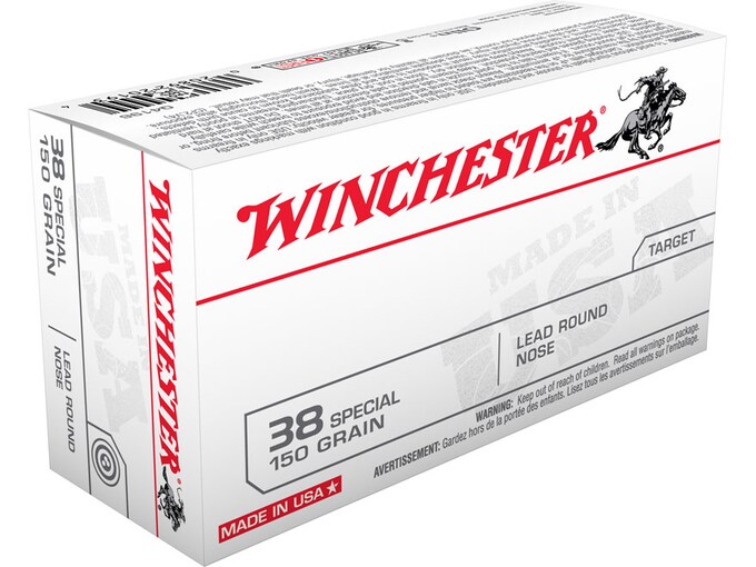 Winchester USA Ammunition 38 Special 150 Grain Lead Round Nose