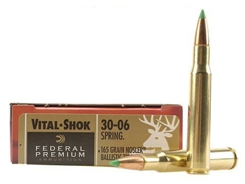 Federal Premium Ammo 30 06 Springfield 165 Grain Nosler Ballistic Tip