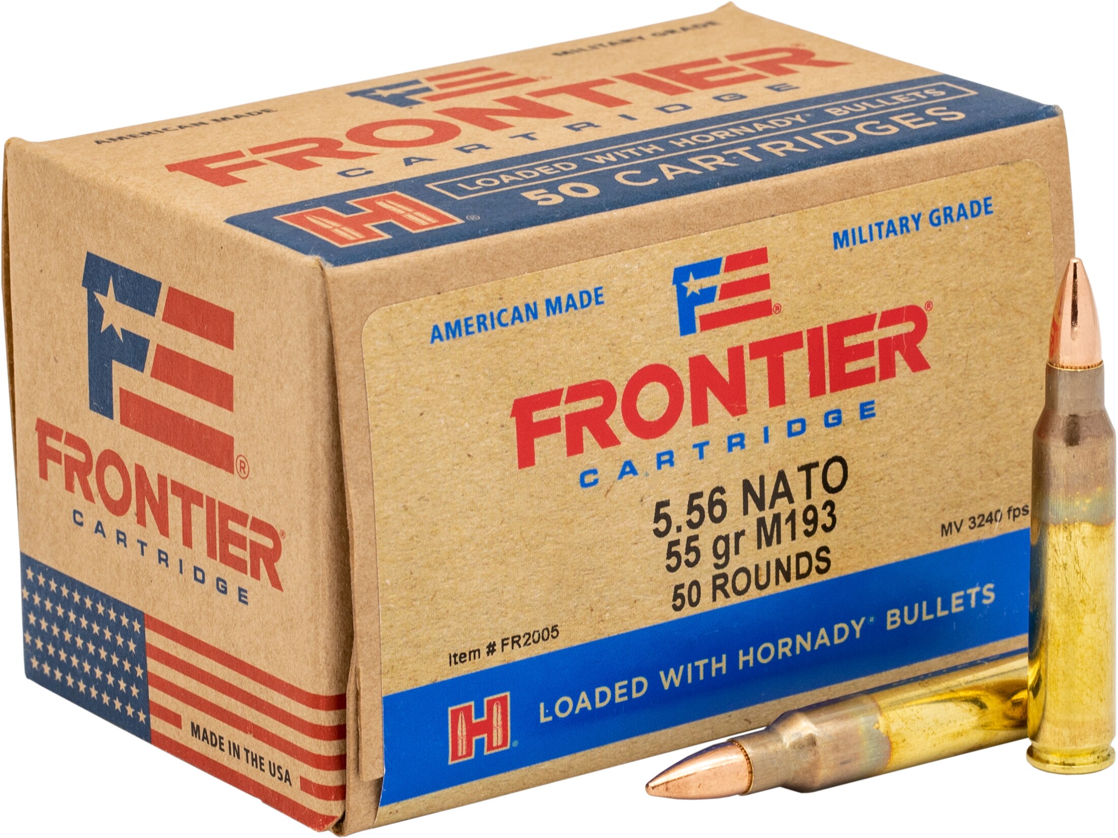 Frontier Cartridge Military Grade Ammo 5.56x45mm NATO 55 Grain XM193