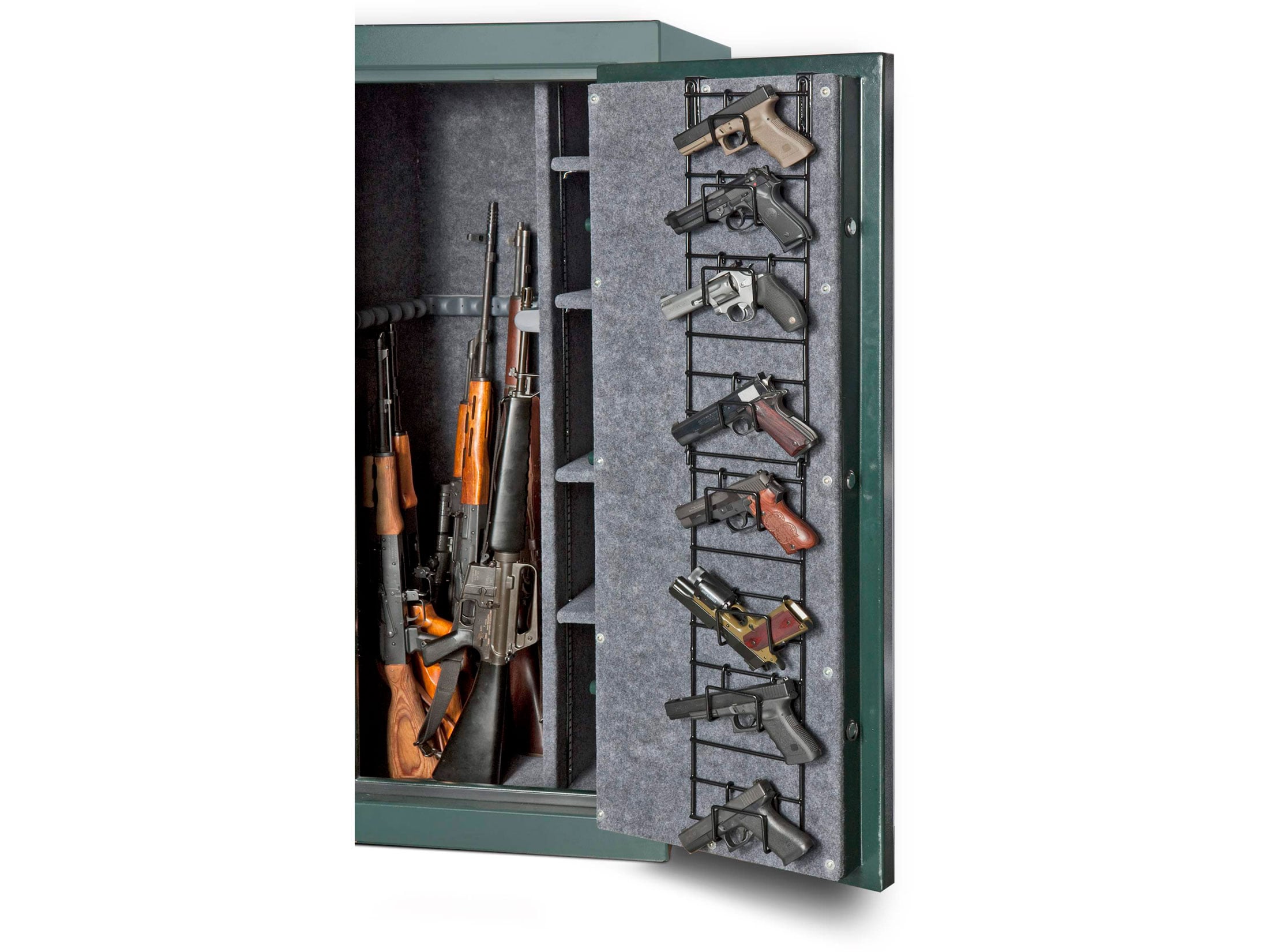 Gun Safe Steel Firearm Hanger Handgun Door Rack Organizer for Storage 8 Pistol 