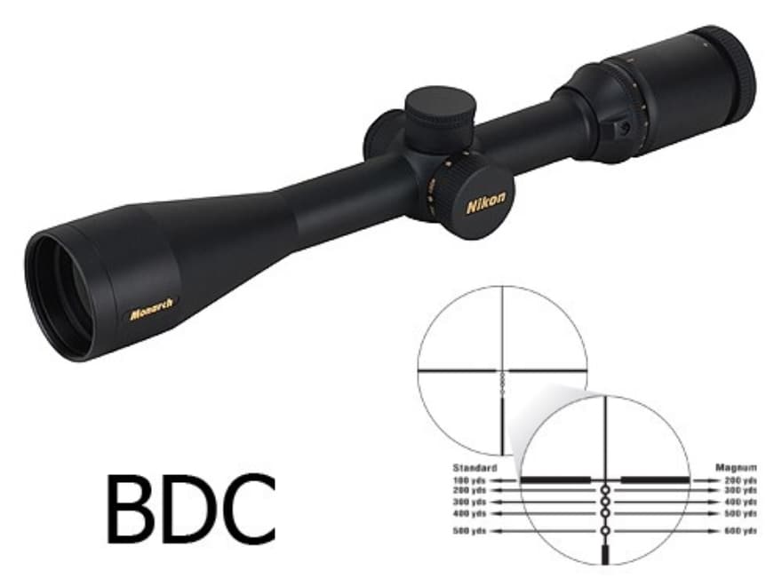 Nikon Monarch Rifle Scope 3-12x 42mm Side Focus BDC Reticle Matte