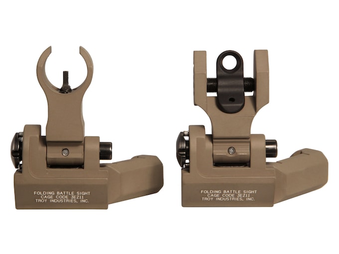 Troy Industries Offset Flip-Up Battle Sight Set HK-Style Front & Standard Rear AR-15