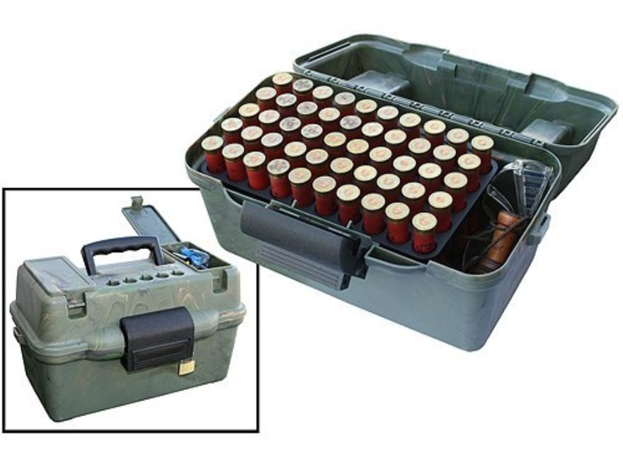 MTM 12 Gauge Shell Holder Can Box Case Shotgun Ammo Organizer Storage Container 