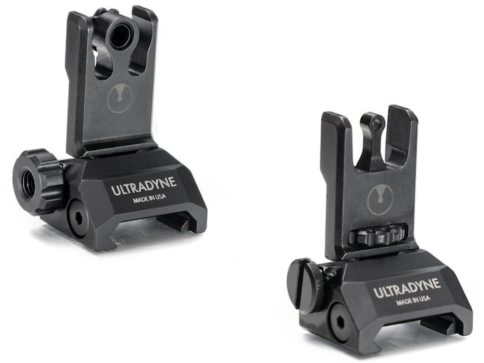 Ultradyne C2 Sight Set Flip-Up Aperture Front, Flip-Up Rear AR-15 Aluminum Black