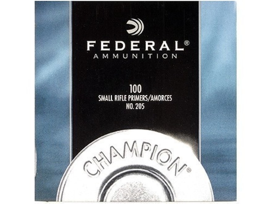 Federal Small Rifle Primers #205 Box of 1000 (10 Trays of 100) For sale.