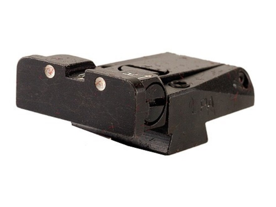 Fusion Firearms Fully Adjustable White Outline Rear Sight For Smith & Wesson 645/745 – Black Steel