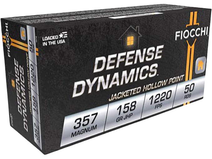 Fiocchi Shooting Dynamics Ammunition 357 Magnum 158 Grain Jacketed Hollow Point Box of 50