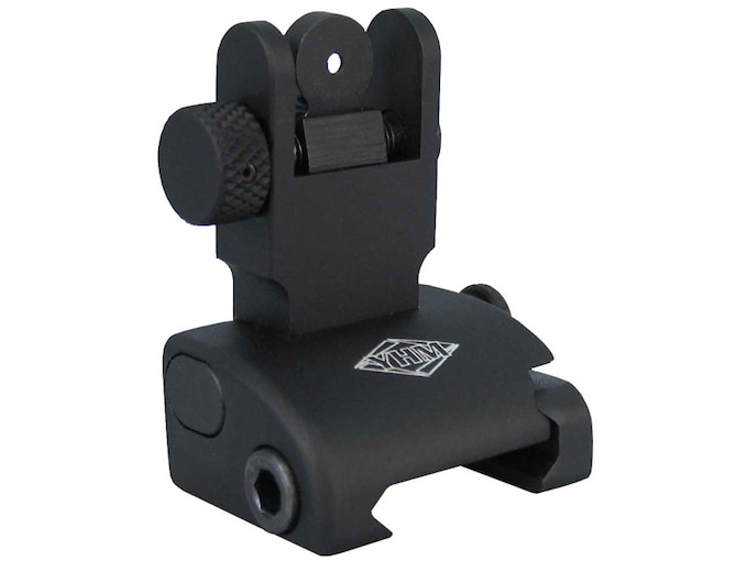 Yankee Hill Machine QDS Quick Deploy Flip-Up Rear Sight Dual Aperture AR-15 Flat-Top Aluminum Matte