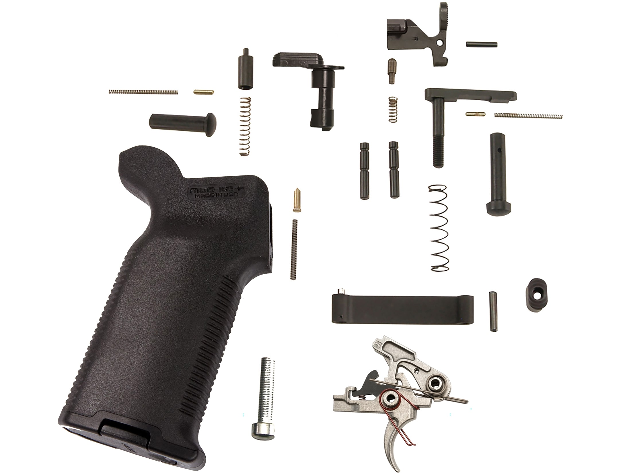 AR-STONER Complete Enhanced Lower Parts Kit Magpul MOE K2+ Grip Black