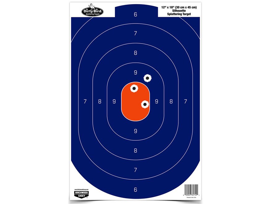 Birchwood Casey Bersagli Silhouette Dirty Bird – 12x18 Pollici – 8 Obiettivi IPSC – Modello 35728