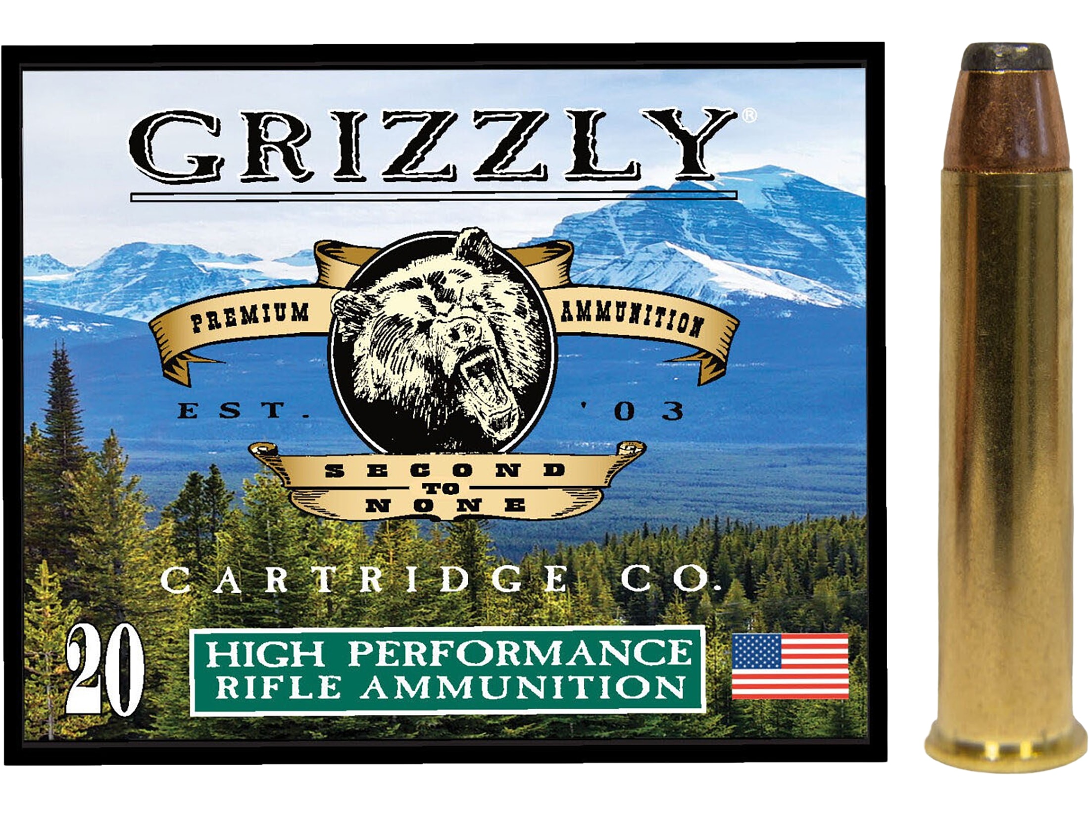 Grizzly Ammo GC45/70+P2 High Performance 45-70+P 300gr Jacketed Hollow Point 20 Per Box/10 Case,Centerfire Rifle Rounds