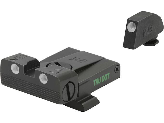 Meprolight Tru-Dot Adjustable Sight Set Glock 17, 19, 20, 21, 22, 23 Steel Blue Tritium Green