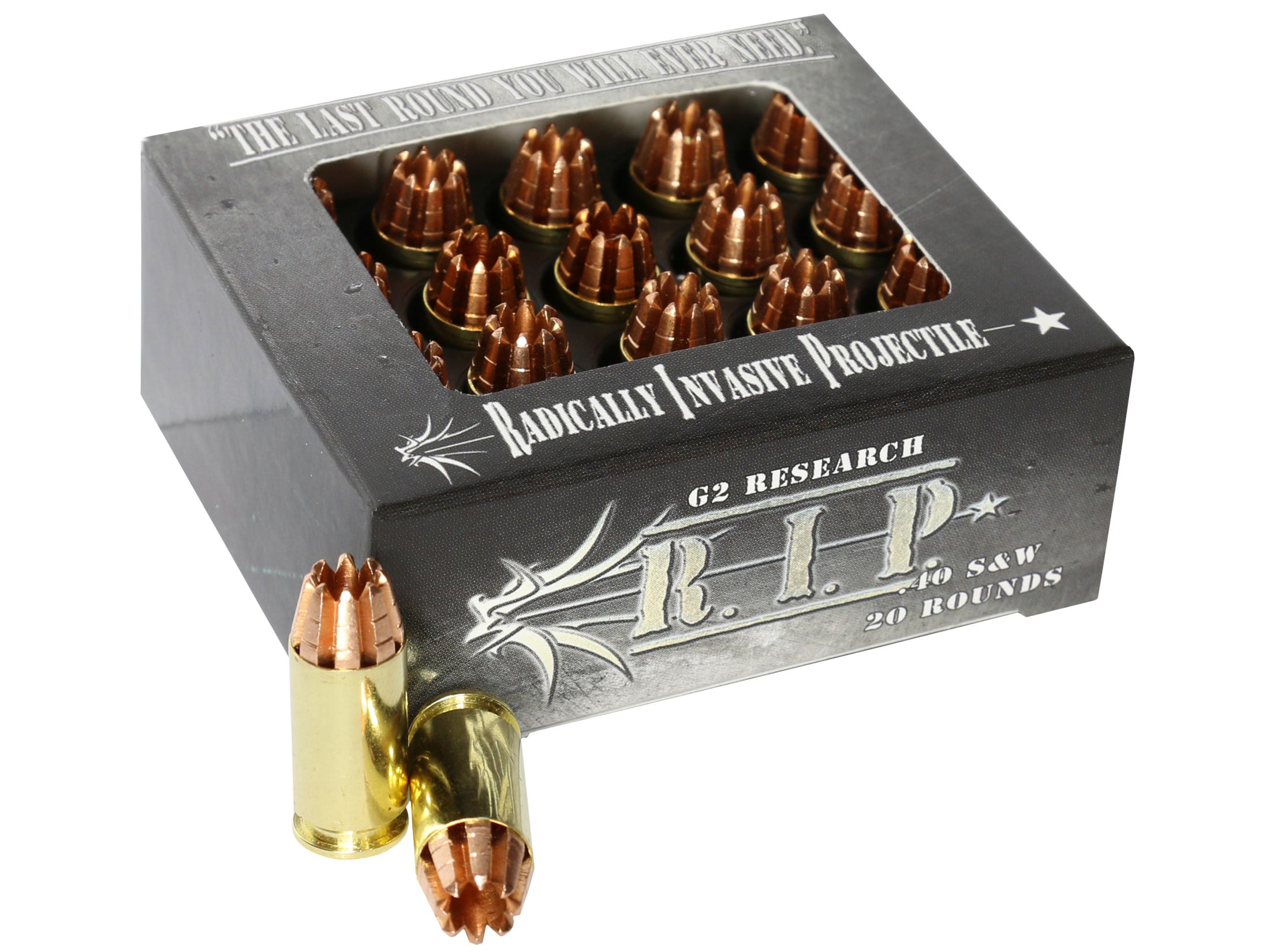 G2 Research R.I.P. Ammo 40 S&W 115 Grain Radically Invasive Projectile