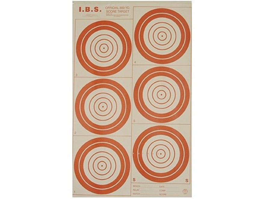 IBS300HR 300 Yard Hunter Rifle Target Red on Heavy Paper 19.5" x 31" 50 