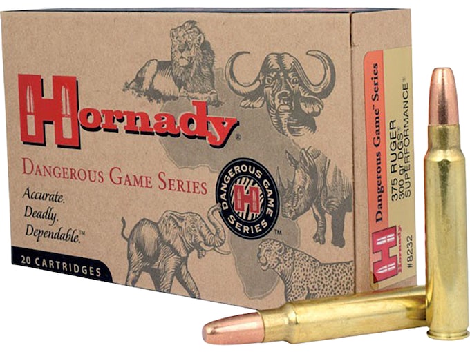 Hornady Dangerous Game Superformance Ammo 375 Ruger 300 Grain Round