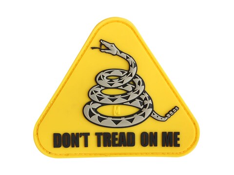 Maxpedition Don't Tread On Me PVC Morale Patch Gray Black 3 x 2.6