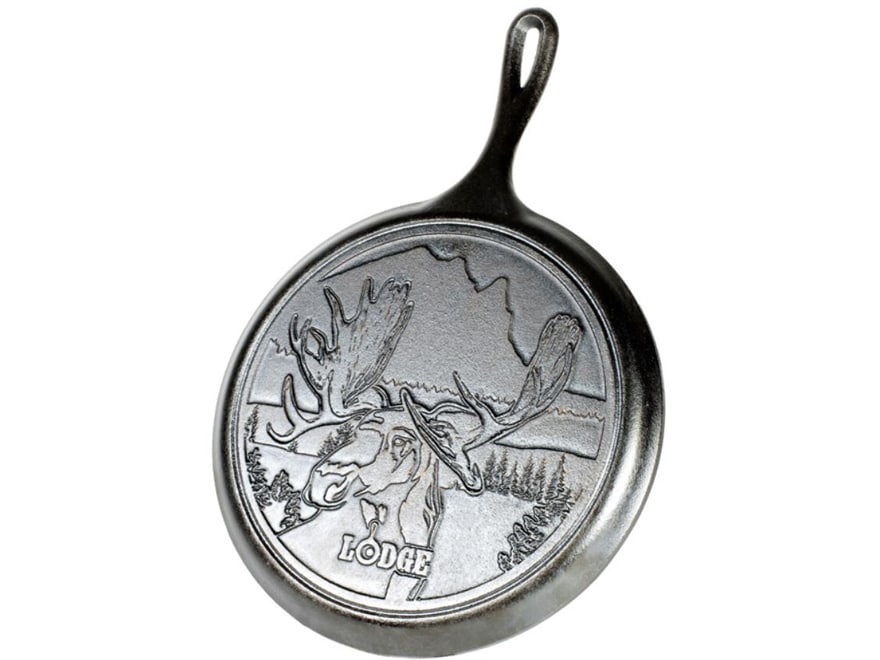 Lodge Wildlife Series-Bull Moose Cast Iron Griddle 10-1/2 in. - Thumbnail 4