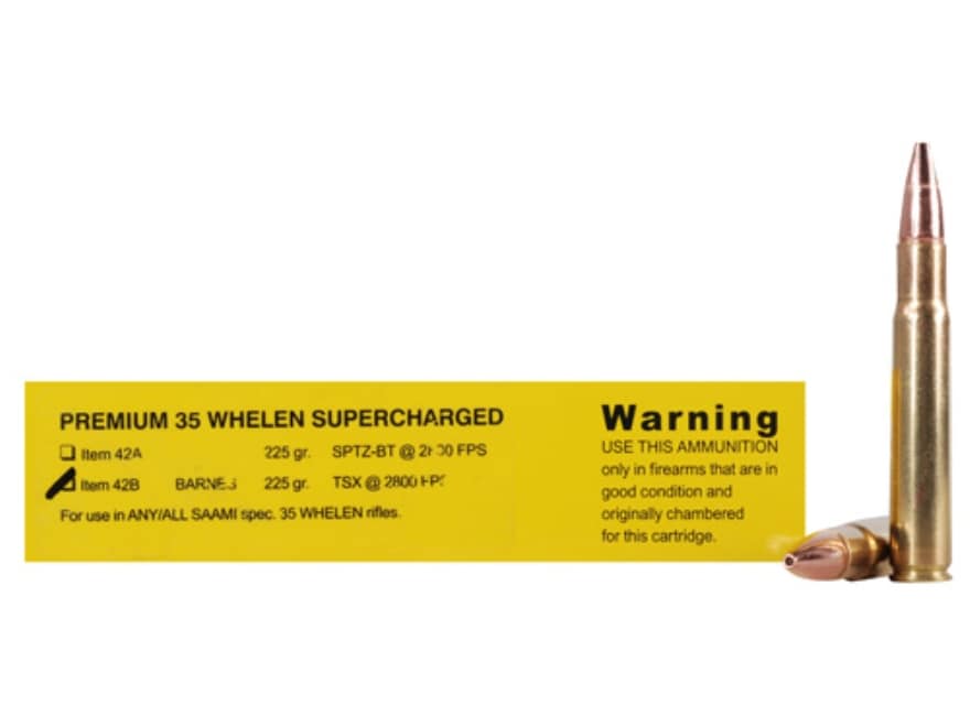 Buffalo Bore 42B20 Buffalo-Barnes Strictly Business 35Whelen 225gr Barnes TSX Lead Free 20 Per Box/12 Case Centerfire, Rifle Ammunition
