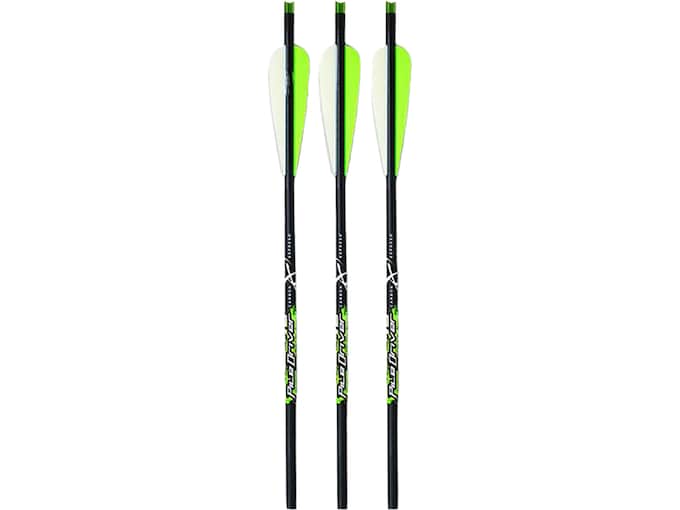 Carbon Express Piledriver 20" Carbon Crossbow Bolt 4" Vanes with Lighted Nock Black Pack of 3