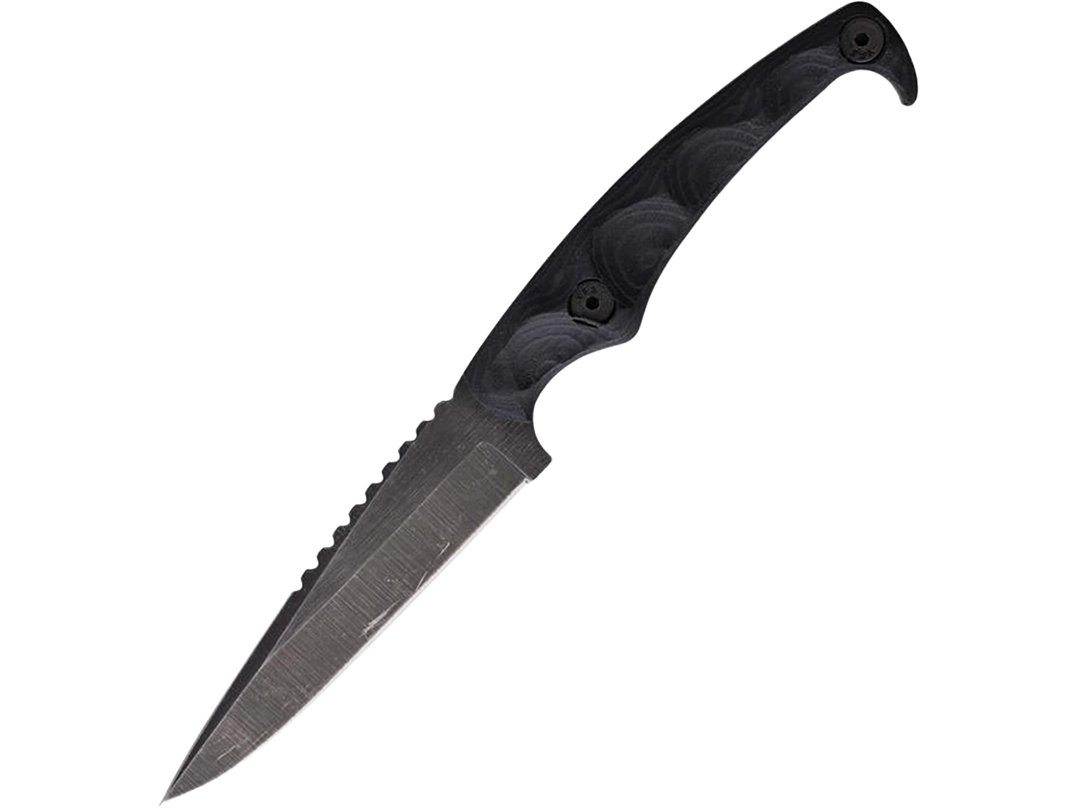 Stroup Knives MK 2 Fixed Blade Knife 4 Spine Serrated Drop Point 1095