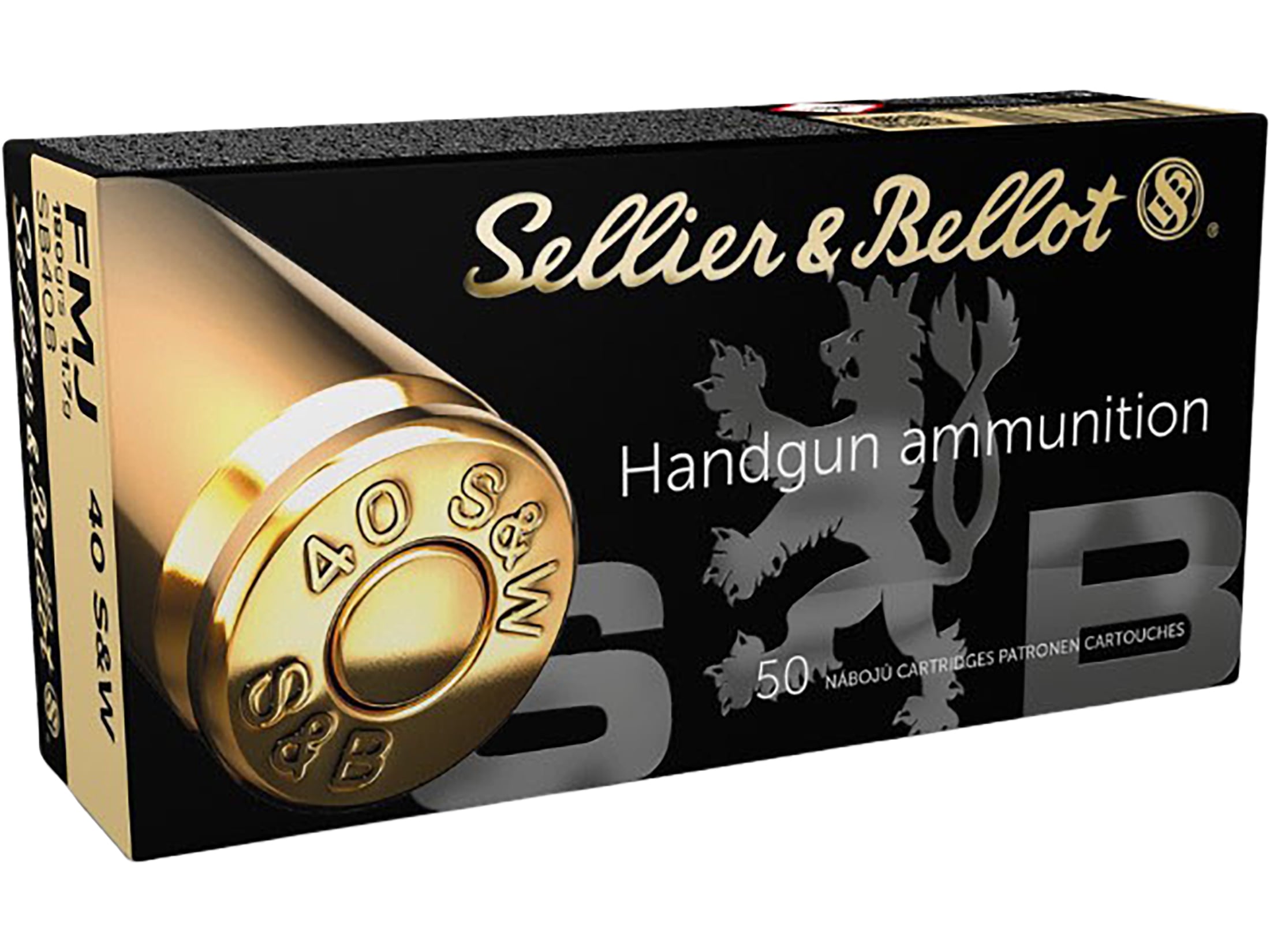 Sellier & Bellot Ammo 40 S&W 180 Grain Full Metal Jacket Box of 50