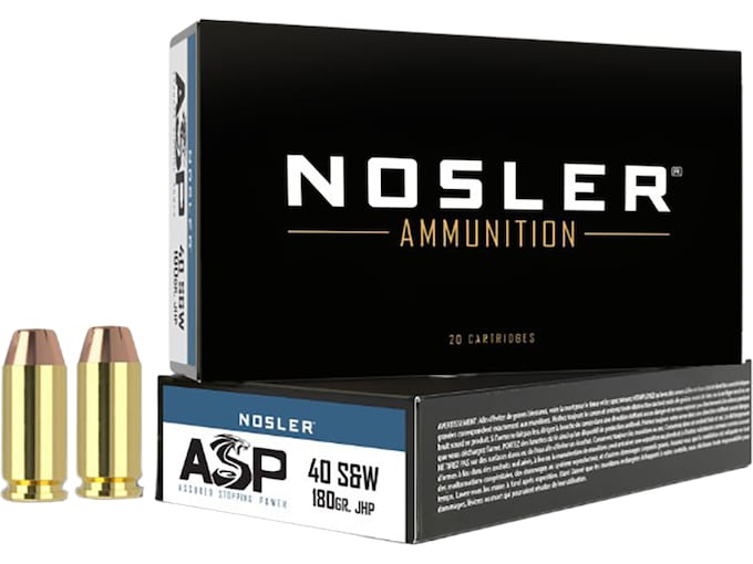 Nosler Match Grade Ammunition 10mm Auto 180 Grain Jacketed Hollow Point