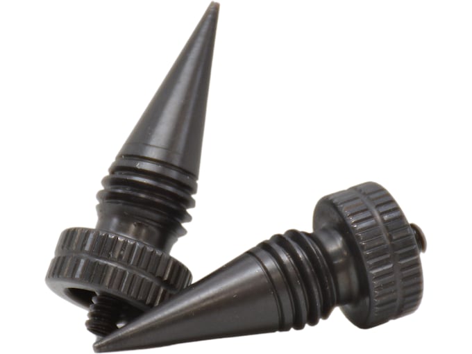2-Piece Bipod Spike Feet – Quick-Change Replacement For Picatinny Rail Bipods, Aluminum, 55mm