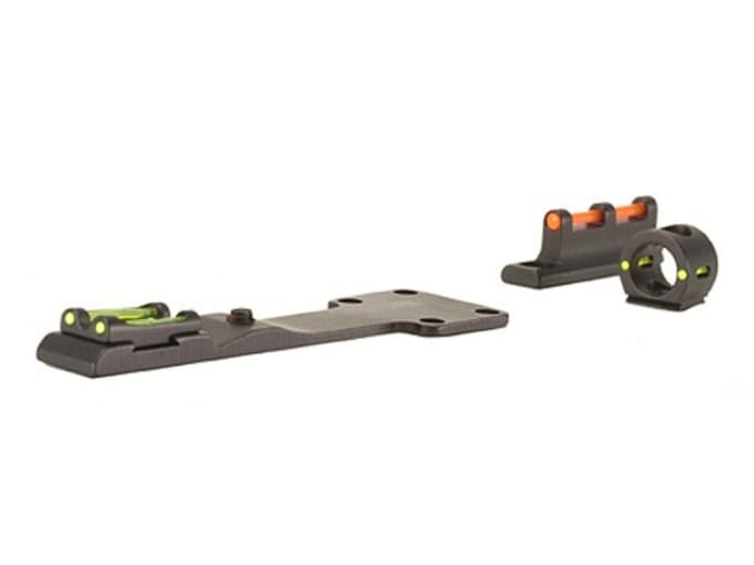 TRUGLO Tru-Bead Turkey Sight Set Universal Fits Shotgun with Vent Rib Fiber Optic Red Standard Front, Interchangeable Green Ghost Ring & Notched Rear