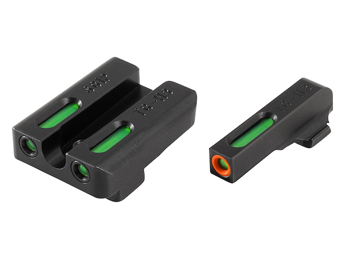 TRUGLO TFX Pro Sight Set Sig Sauer #8/#8 Tritium / Fiber Optic Green with Orange Front Dot Outline