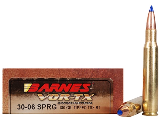 Barnes Vor Tx Ammo 30 06 Springfield 180 Grain Ttsx Polymer Tipped