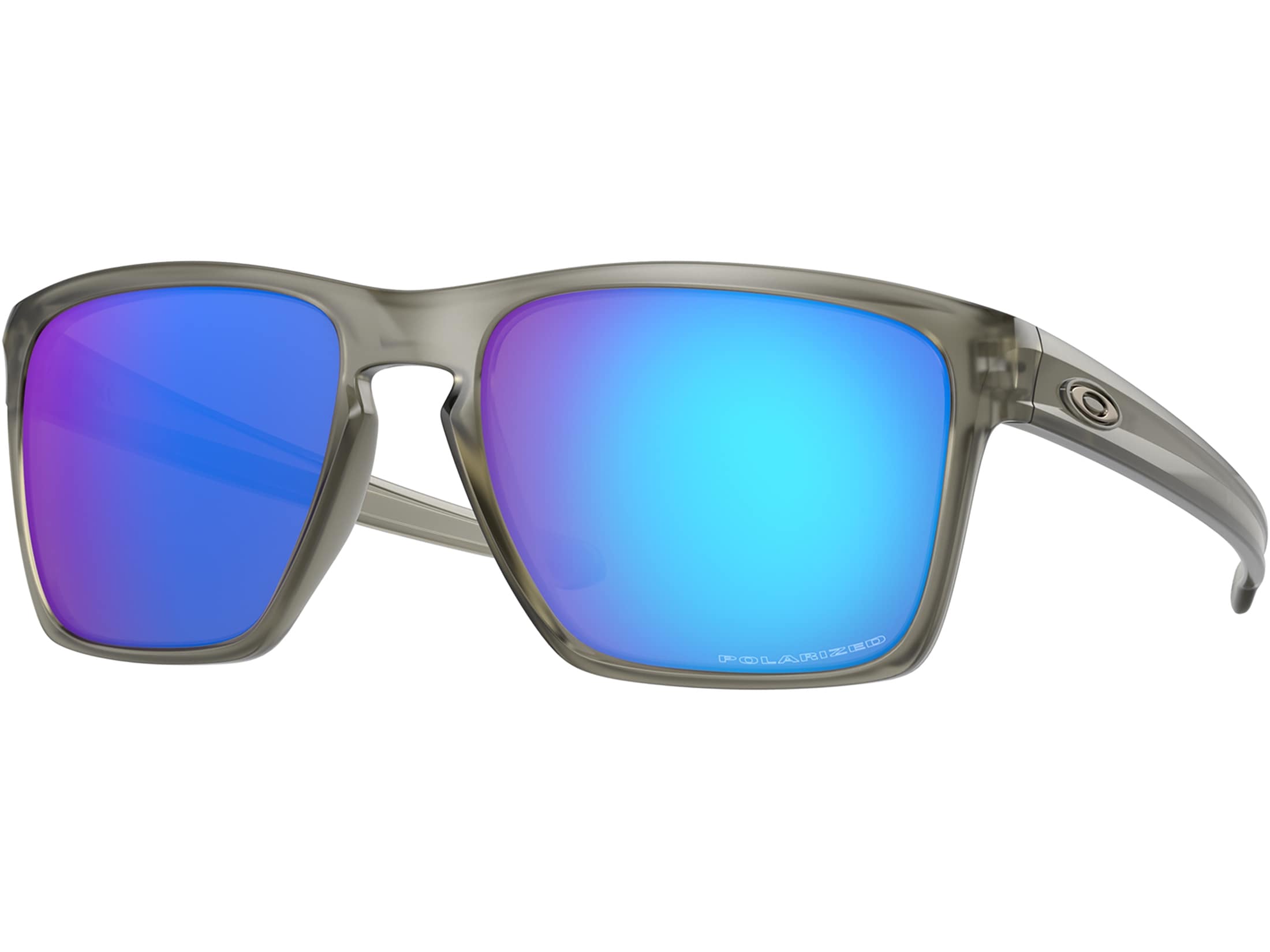 Oakley Sliver XL Polarized Sunglasses Matte Grey Ink Frame/Sapphire