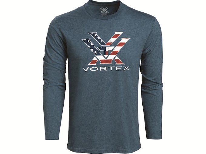 Vortex Optics Men's Stars Stripes Long Sleeve T-Shirt Steel Blue