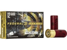 Federal Premium Ammunition Vital-Shok Truball Low Recoil 12 GA ( Gauge ) 1  OZ Rifled Slug HP 1300 FPS Velocity at the Muzzle High Brass Plastic 209  Primed Shotgun Hull Box of