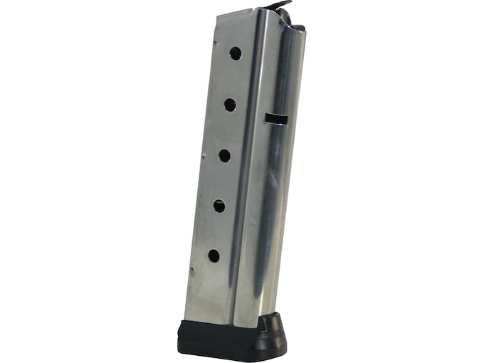 Colt Magazine with Base Pad 1911 Government, Commander 9mm Luger 10-Round Stainless Steel