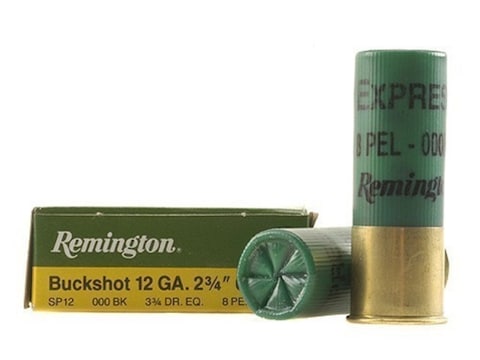 Remington Express Ammunition 12 Gauge 2 34 000 Buckshot 8 Pellets Box Of 5