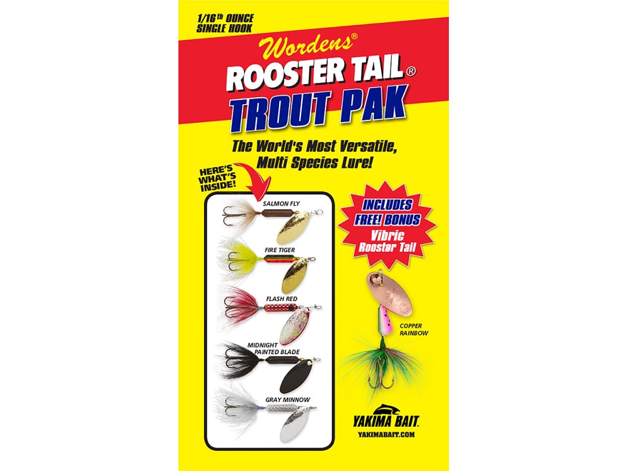 Worden's Rooster Tail Trout Tackle Box Kit 1/16oz